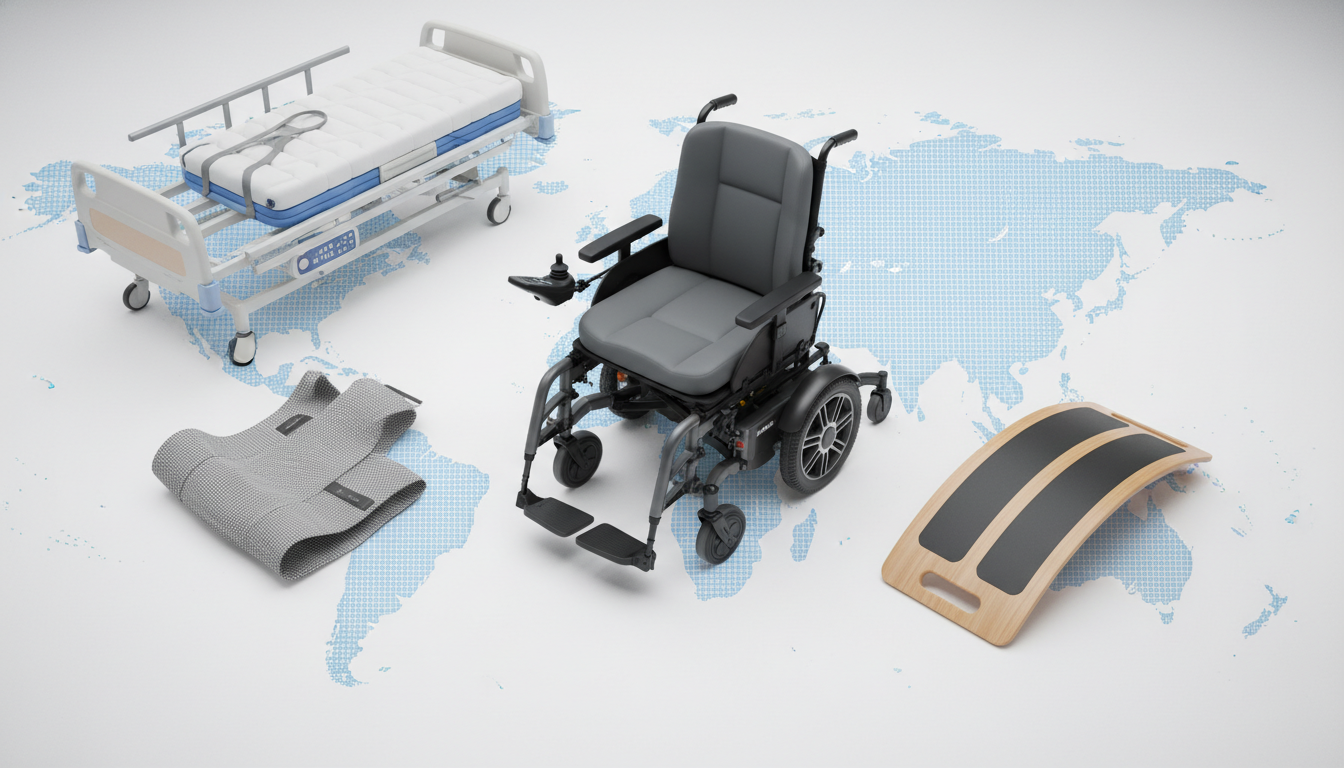 A diverse array of advanced rehabilitation and patient transfer solutions, representing global medical device innovation.