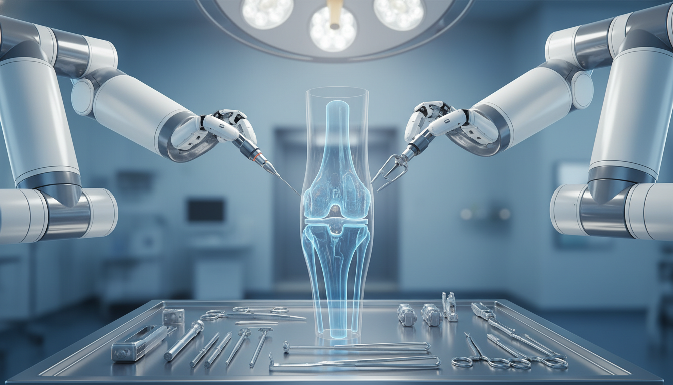 Robotic surgical assistance for precise orthopedic joint procedures.