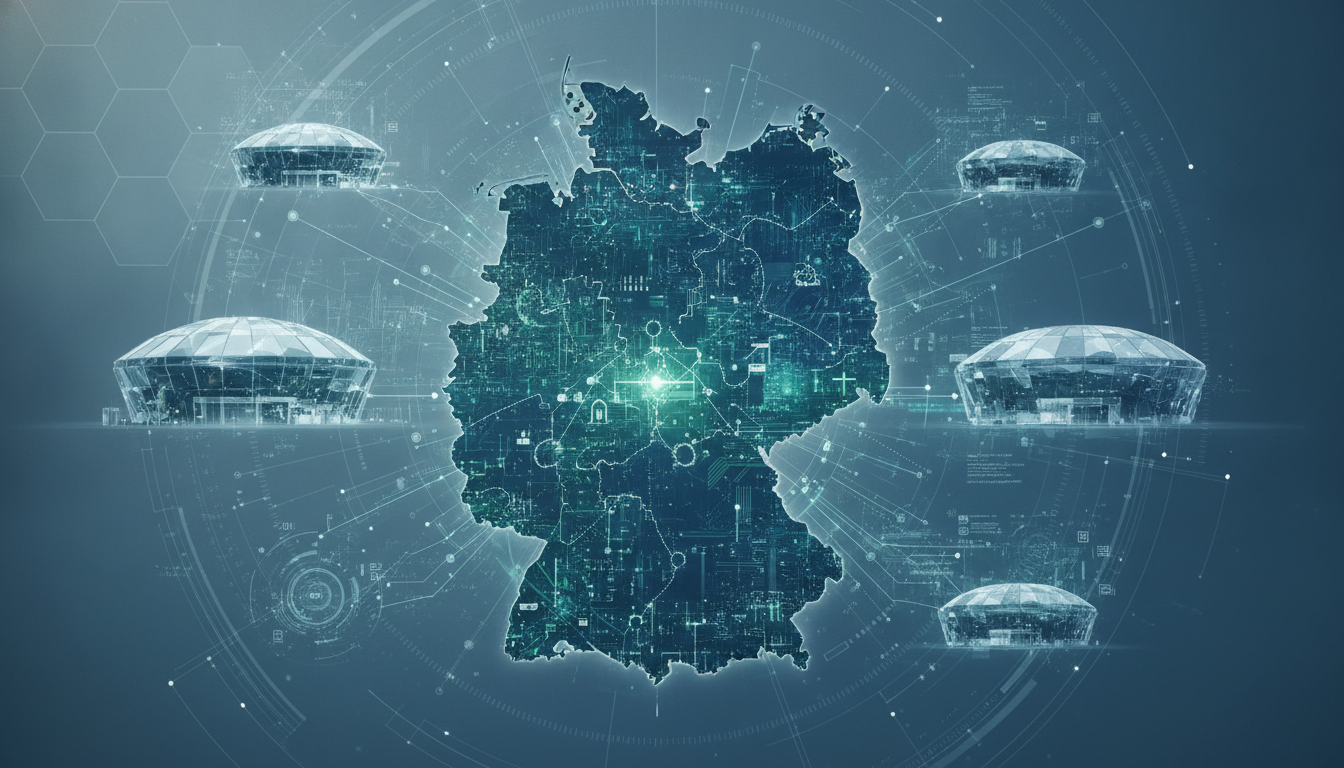 Abstract representation of Germany's leading role in medical exhibitions.